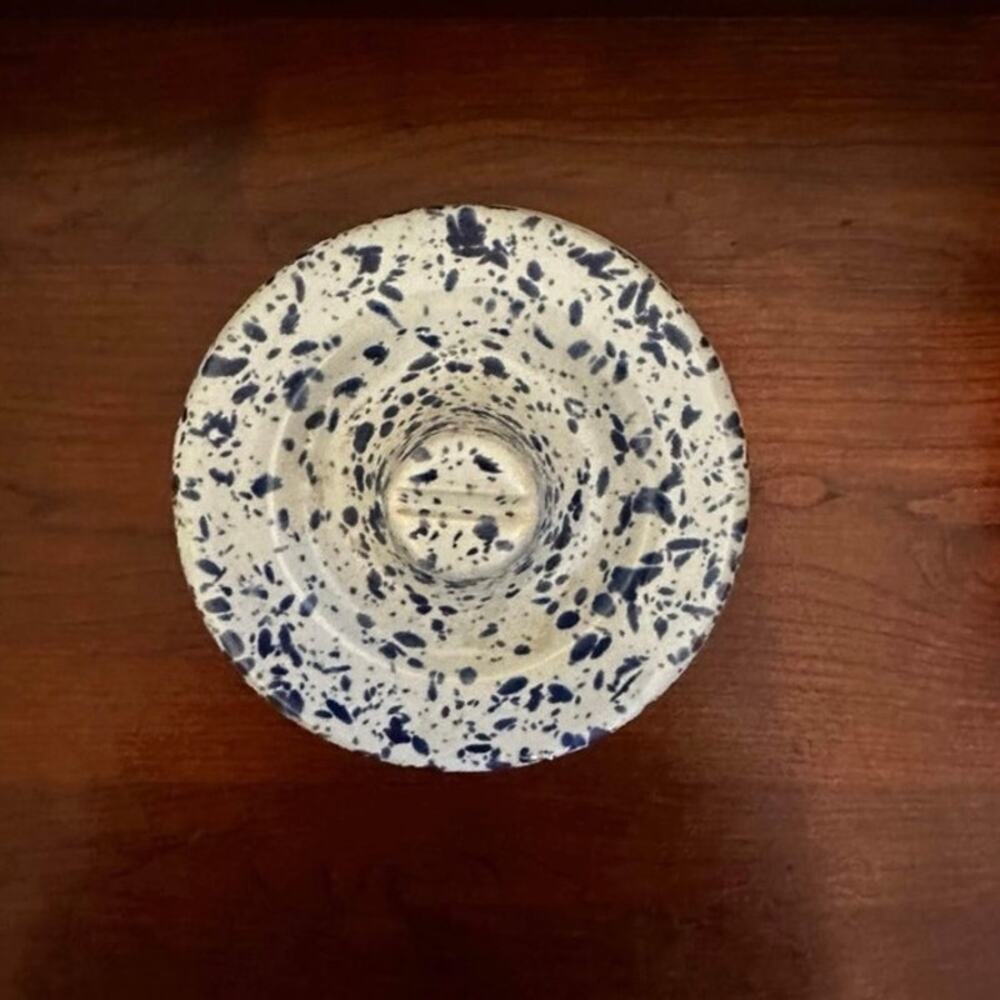 Unique Vintage Stoneware Croc Canister Jar Butter Dish Planter - Picture 4 of 9